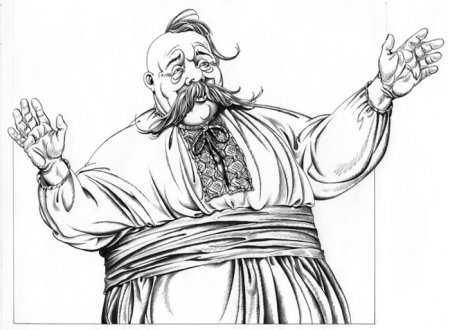 Раскраска Гоголь Тарас Бульба