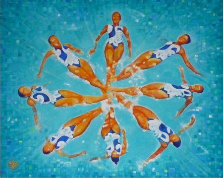 Живопись спорт плавание