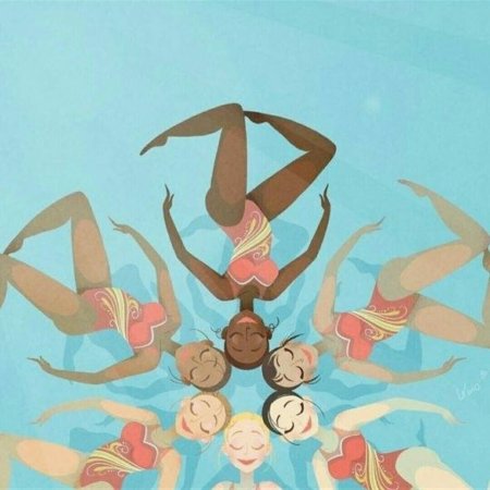 Синхронное плавание в живописи