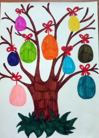 Сказочное дерево рисование в средней группе