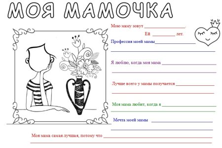 Анкета для мамы
