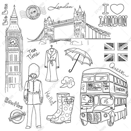 Лондон рисунок легкий