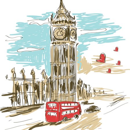 Простой рисунок символы Англии