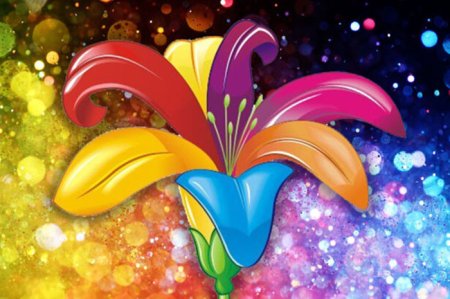 Рисование сказочного цветка