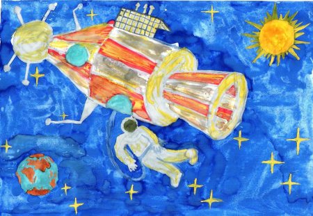 Космос рисунок для детей