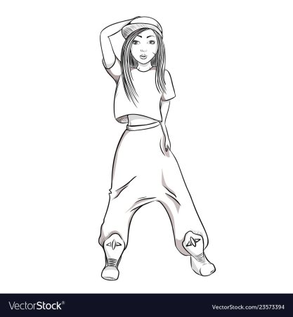 Раскраска танцы хип-хоп