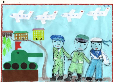 Рисунок на тему Бравый солдат