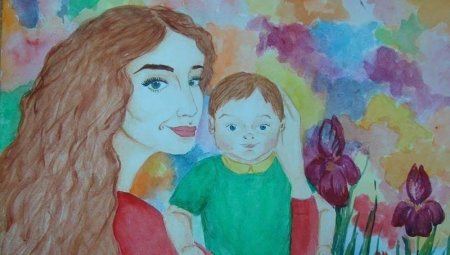 Мать с ребёнком на руках живопись