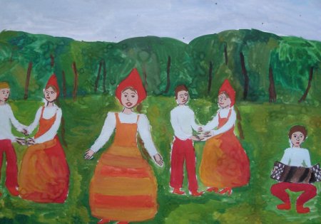 Хоровод рисунок