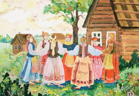 Русские народные праздники иллюстрации