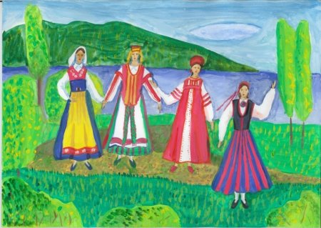 Хоровод рисунок