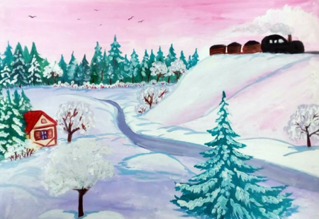 Рисунок красота зимы