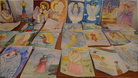 Рисуем ангела с детьми