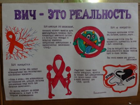 Плакат на тему ВИЧ инфекции