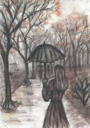 Осень карандашом