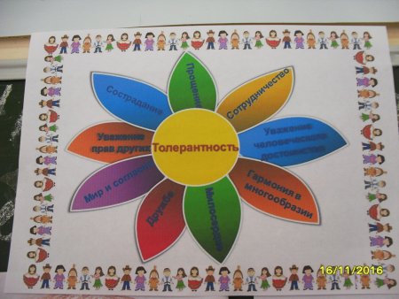 Цветок толерантности для детей