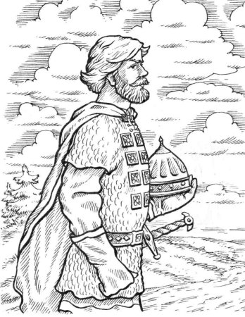 Князь Александр Невский раскраска