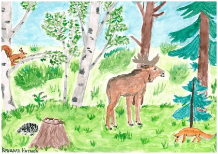 Рисунок на тему лес