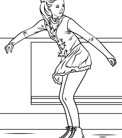 Рисование человек на коньках