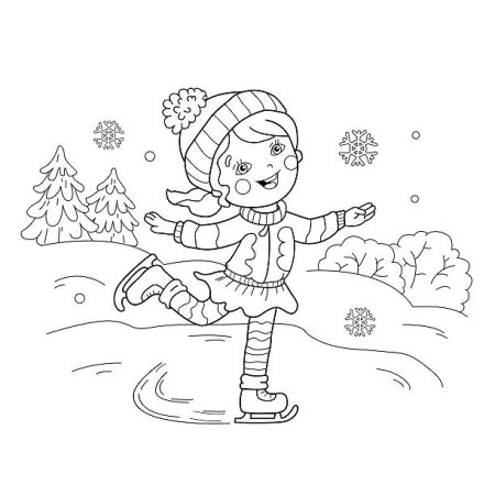 Коньки раскраска для детей