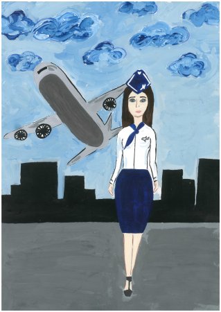 Стюардесса раскраска профессии для детей