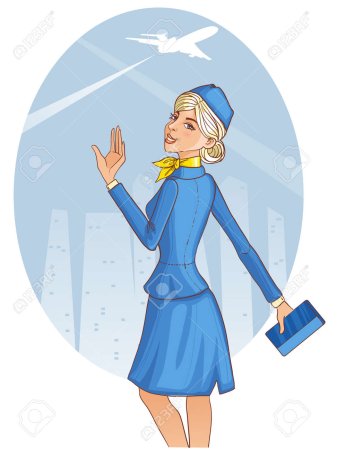 Стюардесса рисунок