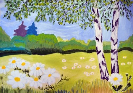 Природа Самарского края рисунки детей