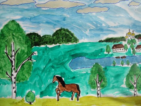 Рисунок на тему природа родного края