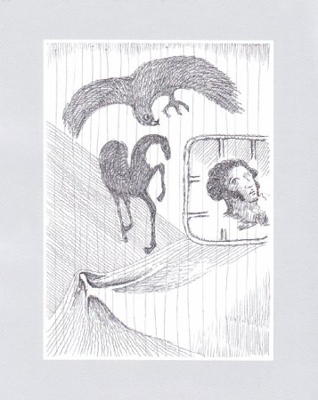 Рисунок к стихотворению Пушкина узник