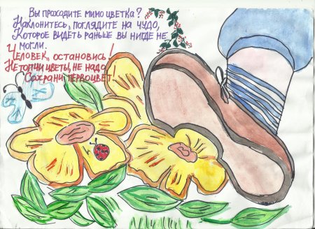 Плакат берегите растения