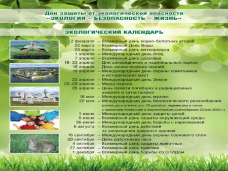 Календарь экологических дат