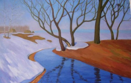 Пейзаж весны легкий