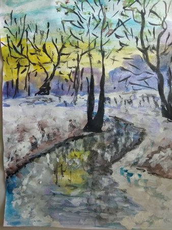 Речка рисунок