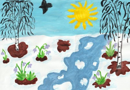 Приметы весны для 2 класса рисунок