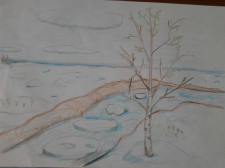 Весна красками для детей