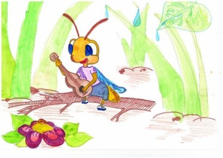 Сверчок раскраска для детей