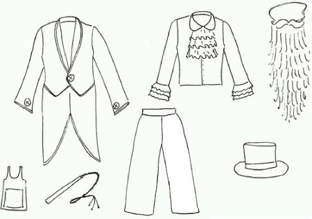 Эскиз маскарадного костюма