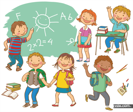 Дети в классе иллюстрация