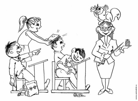 Школьная перемена рисунок