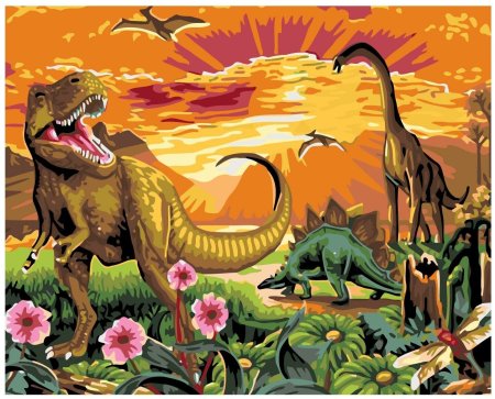 Картина динозавры