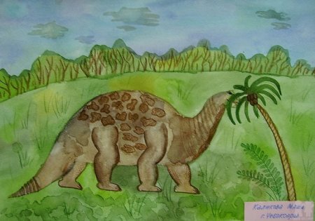 Детские рисунки динозавров