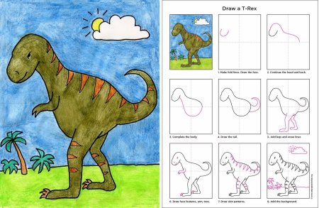 Динозавры рисование для детей