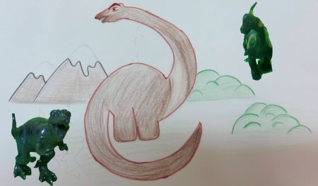 Рисование на тему динозавры