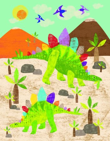 Поэтапное рисование динозавра для детей