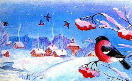 Рисунок на тему зима