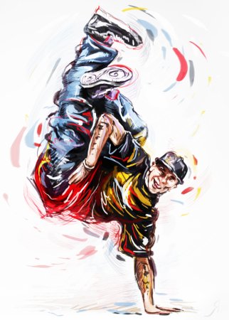 Брейк данс иллюстрации