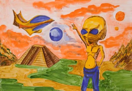 Марсианин рисунок