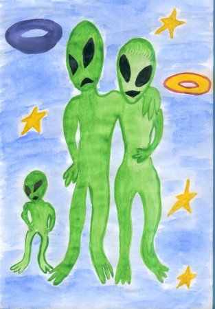 Рисование космические пришельцы