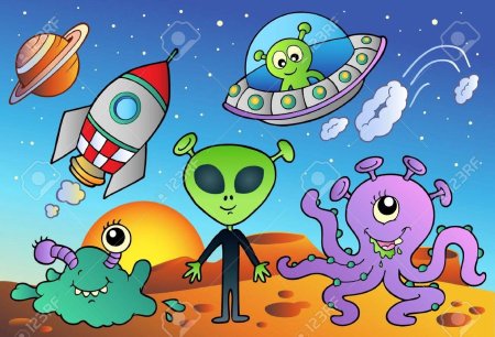 Пришельцы в космосе для детей