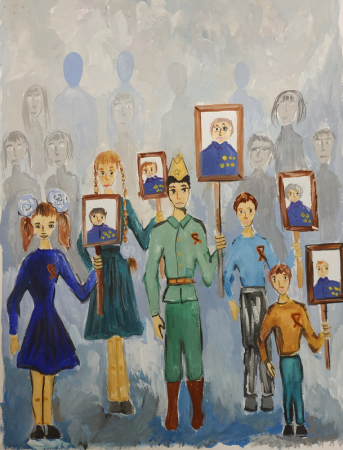 Детский рисунок Бессмертный полк